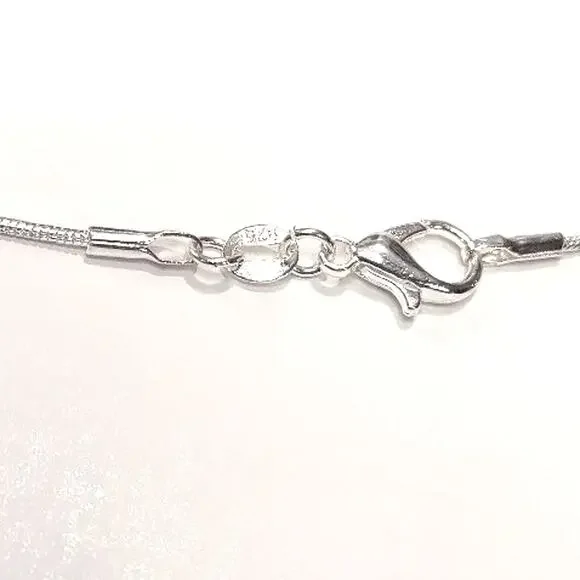 925 Silver Necklace Heart Locket Star Lattice Pattern Valentines Birthday Gift